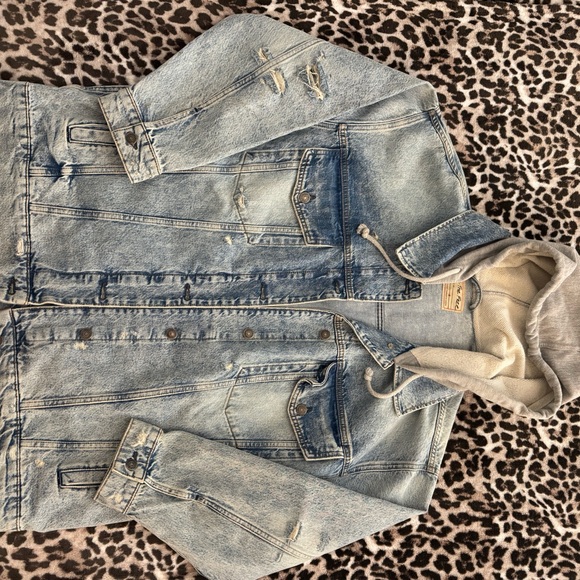 Free People Jackets & Blazers - Free People Denim Jacket with Hood